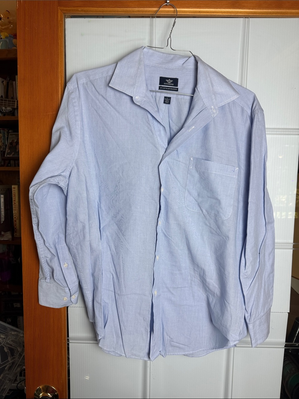 Dockers Light Blue Men's Button-Up Dress Shirt